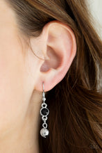 Load image into Gallery viewer, Paparazzi Pageant Queen - Black Rhinestones - Bold Silver Chain - Necklace and matching Earrings - $5 Jewelry With Ashley Swint