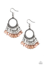 Load image into Gallery viewer, Paparazzi Paradise Palace - Brown - Teardrops and Faceted Silver Beads - Silver Hoop Earrings - $5 Jewelry With Ashley Swint