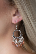 Load image into Gallery viewer, Paparazzi Paradise Palace - Brown - Teardrops and Faceted Silver Beads - Silver Hoop Earrings - $5 Jewelry With Ashley Swint