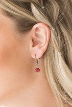 Load image into Gallery viewer, Paparazzi Pebble Beach Beauty - Red - Pearly Pebbles - Gunmetal Chains Necklace &amp; Earrings - $5 Jewelry With Ashley Swint
