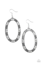 Load image into Gallery viewer, Paparazzi Rhinestone Rebel - White - Rhinestones Hoop Earrings - $5 Jewelry With Ashley Swint