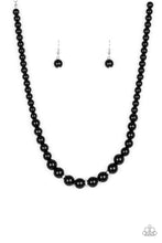 Load image into Gallery viewer, Paparazzi Royal Romance - Black - White Rhinestone Rings - Timeless - Necklace &amp; Earrings - $5 Jewelry with Ashley Swint