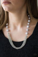 Load image into Gallery viewer, Paparazzi Runaway Bridesmaid - Silver Pearls - Necklace &amp; Earrings - $5 Jewelry With Ashley Swint