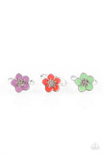 Load image into Gallery viewer, Paparazzi Starlet Shimmer Rings - 10 - Flowers Green, Orange, Pink &amp; Blue - $5 Jewelry With Ashley Swint