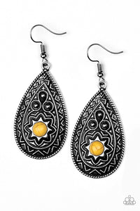 Paparazzi Summer Sol - Yellow Stone - Earrings - $5 Jewelry With Ashley Swint
