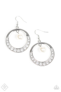 Paparazzi The Icon-ista - White Pearl Earrings - Fashion Fix / Trend Blend March 2019 - $5 Jewelry With Ashley Swint