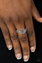 Load image into Gallery viewer, Paparazzi The One and Only Sparkle - Silver - Smoky Rhinestones - Dainty Band Ring - $5 Jewelry With Ashley Swint
