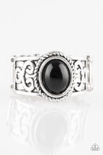 Load image into Gallery viewer, Paparazzi Totally Tidal - Black Bead - Silver Ring - $5 Jewelry With Ashley Swint
