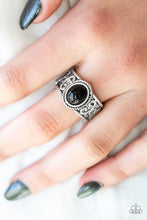 Load image into Gallery viewer, Paparazzi Totally Tidal - Black Bead - Silver Ring - $5 Jewelry With Ashley Swint