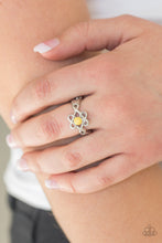 Load image into Gallery viewer, Paparazzi Vibrant Vibes - Yellow Bead - Silver Ring - $5 Jewelry With Ashley Swint