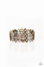 Load image into Gallery viewer, Paparazzi When Yin Met Yang - Multi - Studded Ornate Brass, Copper and Silver - Stretchy Bracelet - $5 Jewelry with Ashley Swint