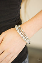 Load image into Gallery viewer, Paparazzi Perfect POSH-ture - White Pearls - Bracelet - $5 Jewelry With Ashley Swint