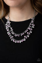 Load image into Gallery viewer, Paparazzi Kindhearted Heart - Purple - Silver Stamped &quot;LOVE&quot; Necklace &amp; Earrings - $5 Jewelry With Ashley Swint