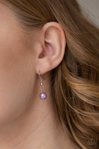 Paparazzi Kindhearted Heart - Purple - Silver Stamped "LOVE" Necklace & Earrings - $5 Jewelry With Ashley Swint