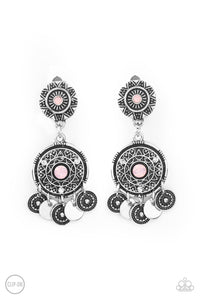 Paparazzi A DREAMCATCHER Come True - Pink - Clip On Earrings - $5 Jewelry with Ashley Swint