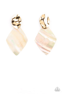 PRE-ORDER - Paparazzi Alluringly Lustrous - Gold - IRIDESCENT Earrings - $5 Jewelry with Ashley Swint