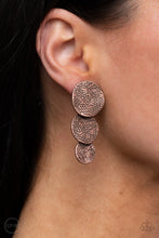 Load image into Gallery viewer, PRE-ORDER - Paparazzi Ancient Antiquity - Copper - Clip On Earrings - $5 Jewelry with Ashley Swint