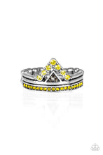 Load image into Gallery viewer, Paparazzi Base Over Apex - Yellow - Rhinestones - Dainty Band Ring - $5 Jewelry with Ashley Swint