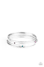 Load image into Gallery viewer, Paparazzi Be There With Baubles On - Multi - Rhinestones - Set of 5 Bangle Bracelets - $5 Jewelry with Ashley Swint