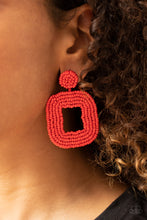 Load image into Gallery viewer, Paparazzi Beaded Bella - Red - Seed Bead - Earrings - $5 Jewelry with Ashley Swint