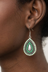 PRE-ORDER - Paparazzi Beaded Bonanza - Green - Earrings - $5 Jewelry with Ashley Swint