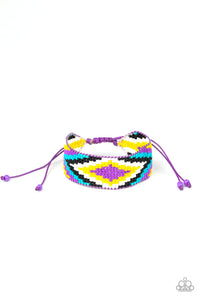 Paparazzi Beautifully Badlands - Purple - Seed Beads - Bracelet - $5 Jewelry with Ashley Swint