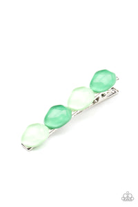 PRE-ORDER - Paparazzi Bubbly Reflections - Green - Hair Clip Bobby Pin - $5 Jewelry with Ashley Swint