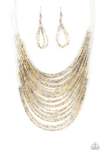 Load image into Gallery viewer, Paparazzi Catwalk Queen - Multi - Metallic Gold and Silver Seed Beads - Necklace &amp; Earrings - $5 Jewelry with Ashley Swint