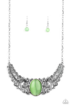 Load image into Gallery viewer, PRE-ORDER - Paparazzi Celestial Eden - Green Cat&#39;s Eye Stone - Necklace &amp; Earrings - $5 Jewelry with Ashley Swint