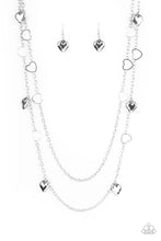 Load image into Gallery viewer, Paparazzi Chicly Cupid - Silver - Necklace &amp; Earrings - $5 Jewelry with Ashley Swint