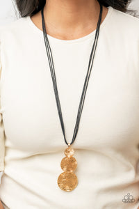 PRE-ORDER - Paparazzi Circulating Shimmer - Black - Necklace & Earrings - $5 Jewelry with Ashley Swint