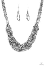 Load image into Gallery viewer, Paparazzi City Catwalk - Silver - Seed Beads - Necklace &amp; Earrings - $5 Jewelry with Ashley Swint