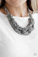 Load image into Gallery viewer, Paparazzi City Catwalk - Silver - Seed Beads - Necklace &amp; Earrings - $5 Jewelry with Ashley Swint