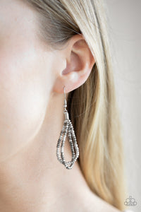 Paparazzi City Catwalk - Silver - Seed Beads - Necklace & Earrings - $5 Jewelry with Ashley Swint