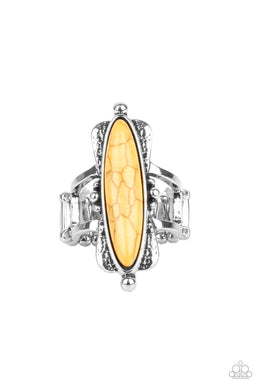 PRE-ORDER - Paparazzi Cottage Craft - Yellow Stone - Ring - $5 Jewelry with Ashley Swint
