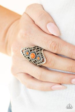 PRE-ORDER - Paparazzi Desert Dreamland - Orange - Ring - $5 Jewelry with Ashley Swint