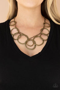 PRE-ORDER - Paparazzi Dizzy With Desire - Brass - Necklace & Earrings - $5 Jewelry with Ashley Swint