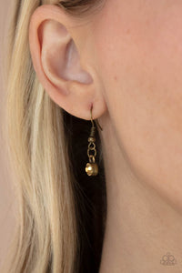 PRE-ORDER - Paparazzi Dizzy With Desire - Brass - Necklace & Earrings - $5 Jewelry with Ashley Swint
