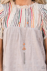 Paparazzi Eden Dew - Orange - Necklace & Earrings - Trend Blend / Fashion Fix Exclusive June 2020 - $5 Jewelry with Ashley Swint