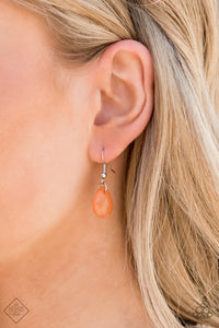 Paparazzi Eden Dew - Orange - Necklace & Earrings - Trend Blend / Fashion Fix Exclusive June 2020 - $5 Jewelry with Ashley Swint