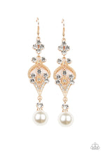 Load image into Gallery viewer, Paparazzi Elegantly Extravagant - Gold - White Pearls - Earrings - $5 Jewelry with Ashley Swint