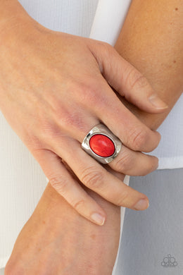 PRE-ORDER - Paparazzi Elemental Essence - Red Stone - Ring - $5 Jewelry with Ashley Swint