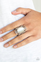 Load image into Gallery viewer, PRE-ORDER - Paparazzi Fairytale Flair - White Cat&#39;s Eye Stone - Ring - $5 Jewelry with Ashley Swint