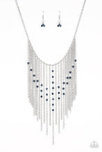 Load image into Gallery viewer, PRE-ORDER - Paparazzi First Class Fringe - Blue - Necklace &amp; Earrings - $5 Jewelry with Ashley Swint