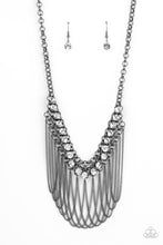 Load image into Gallery viewer, PRE-ORDER - Paparazzi Flaunt Your Fringe - Black - Necklace &amp; Earrings - $5 Jewelry with Ashley Swint