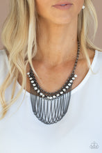 Load image into Gallery viewer, PRE-ORDER - Paparazzi Flaunt Your Fringe - Black - Necklace &amp; Earrings - $5 Jewelry with Ashley Swint