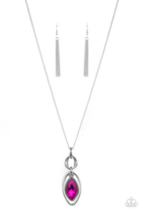 PRE-ORDER - Paparazzi Glamorously Glaring - Pink - Necklace & Earrings - $5 Jewelry with Ashley Swint