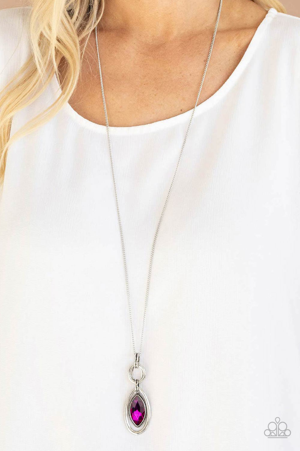PRE-ORDER - Paparazzi Glamorously Glaring - Pink - Necklace & Earrings - $5 Jewelry with Ashley Swint
