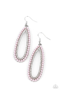 Paparazzi Glamorously Glowing - Pink - Earrings - $5 Jewelry with Ashley Swint