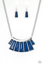 Load image into Gallery viewer, Paparazzi Glamour Goddess - Blue - Faceted Emerald Style Beads - Necklace &amp; Earrings - $5 Jewelry With Ashley Swint
